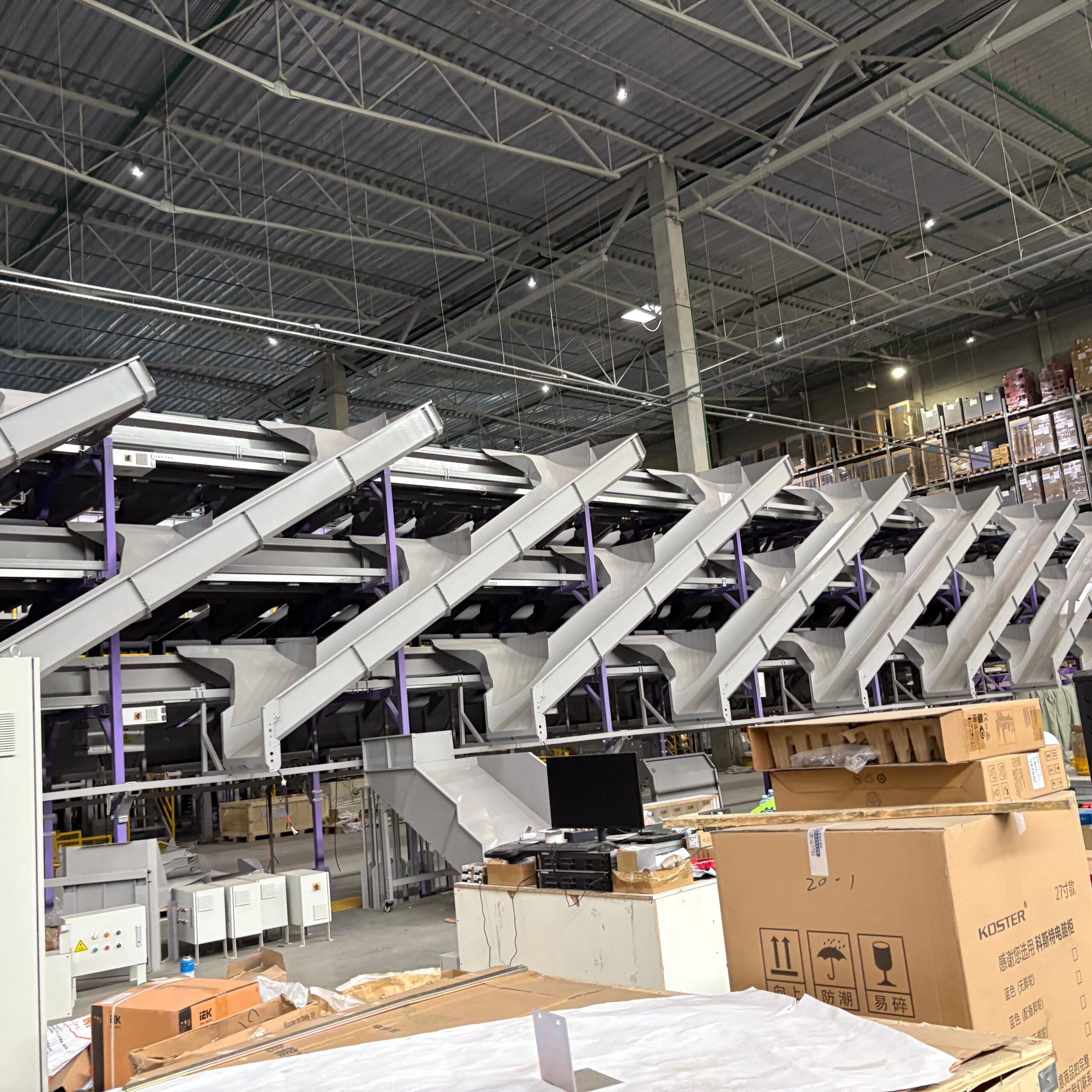 Truelisort Professional Design and Manufacture Circular Cross Belt Sorter Machine Best Sale Straight Belt Conveyor Cross Belt Sorter