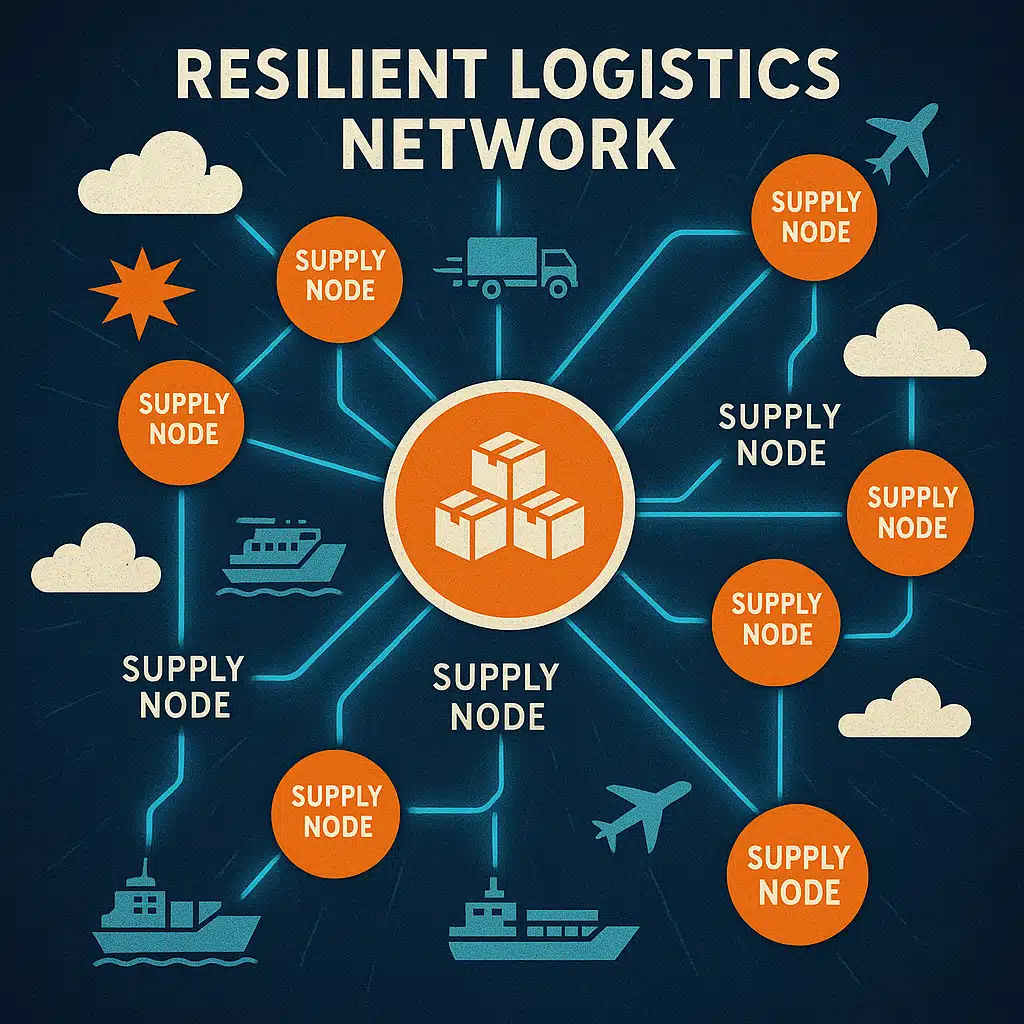 A dynamic logistics network map with interconnecte