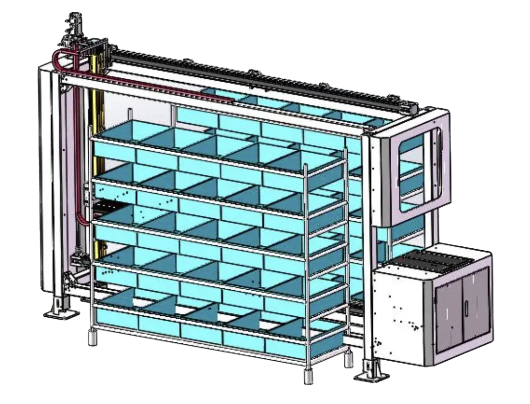 Put Wall Sorter TR340*55 compact automated put wall system for e-commerce with 55 slots.
