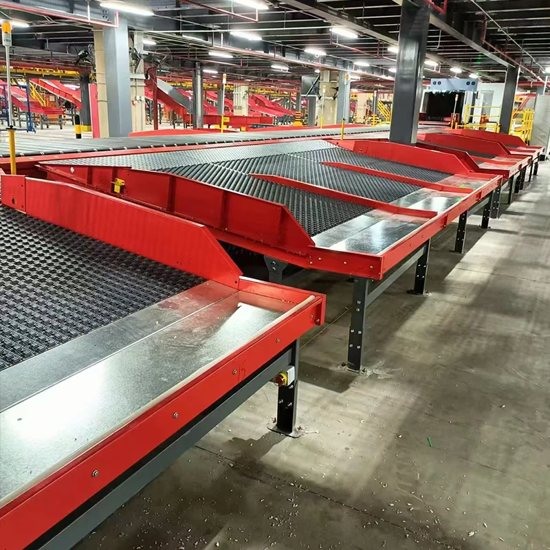 Heavy duty Narrow Belt Sorter TR200*1800 with extra wide chutes for large parcel sorting