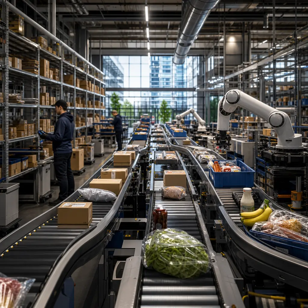 Urban logistics conveyor belt system