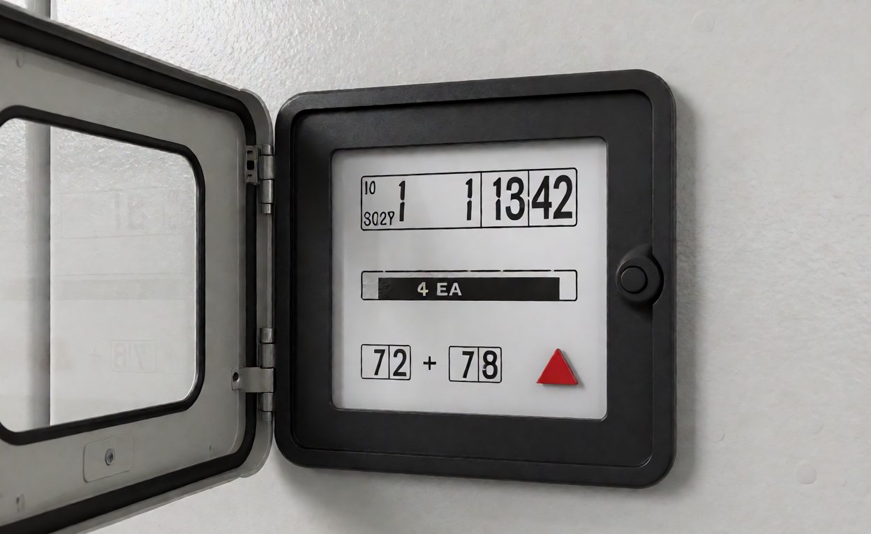 Reading Consumption From An Energy Meter Industrial energy meter display showing consumption readings